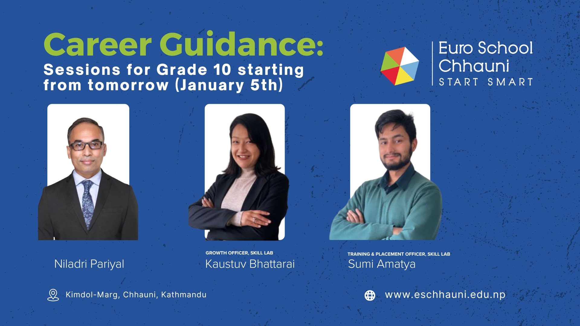 Career Guidance: Sessions for Grade 10 Students – Starting Jan 05!